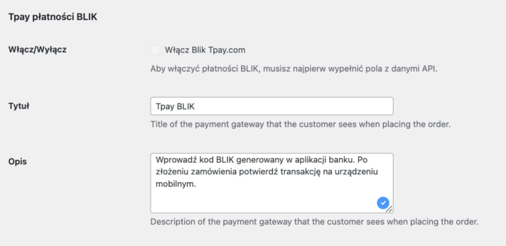 Tpay WooCommerce BLIK